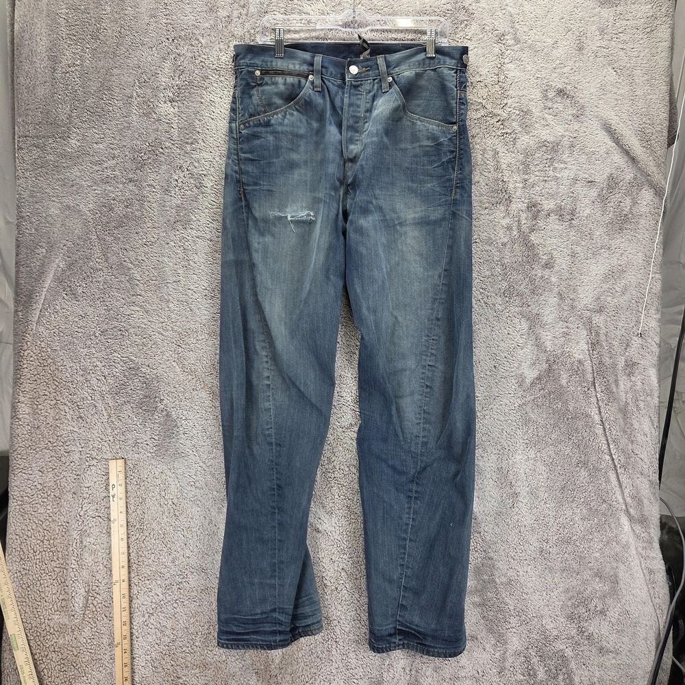 Vintage Levis Engineered Jeans Mens 32x32 Blue Twisted Button Fly Denim